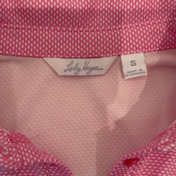 Lady Hagen, Size S, Women's Golf Polo, Pink, Button Up, Short Sleeve - Picture 4 of 4